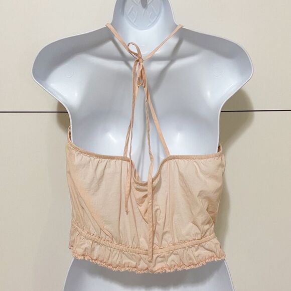 Aerie Back Tie Keyhole Design Peach Tank Size Small - Picture 4 of 6